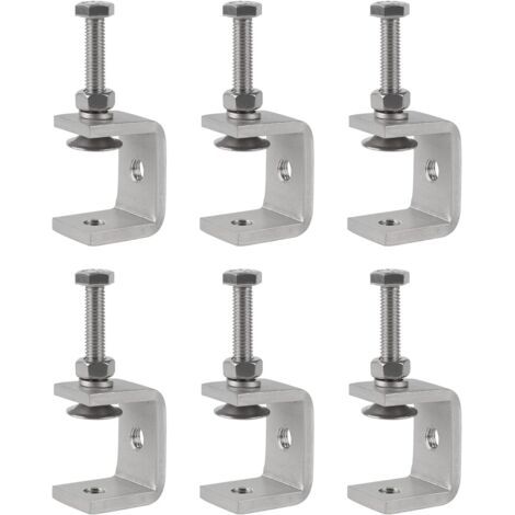 Mini Serre Joints C Acier Inox 30mm Lot de 6 Pièces Réglables, Pinces pour Travaux Bois, Soudage et Menuiserie (1/5)