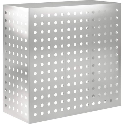 Air Conditioner Cover Silver 110 x 50 x 105 cm Galvanised Steel vidaXL