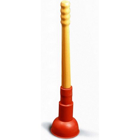 TIRINNANZI Sturavaso Gomma Rossa Con Manico Legno Verniciato - 475400GR (1/2)