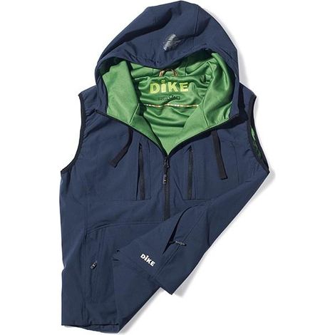 Chaqueta de trabajo Gold con capucha de poliéster y elastano resistente al agua DIKE XXL Polvo