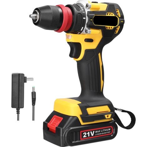 21V 2 In 1 Lithium Drill Electric Screwdriver High Torsion Brushless Motor Multi Function Power Tool for Home Appliances Furniture Installation (1/5)