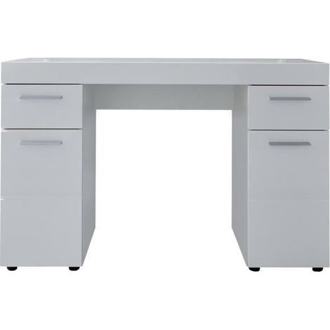 AMANDA - Bureau mélaminé coloris blanc. L - H - P : 120 76 41 cm. (1/5)