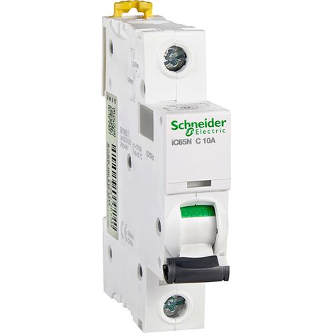 Schneider iC65N 1P C10A A9F18110 Disjoncteur magnétothermique 1 module rail DIN (1/2)