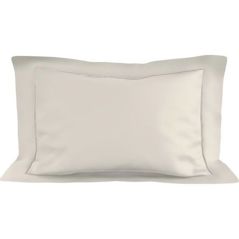 Filiyano – oreiller en coton 50x75 – Taie d'oreiller en coton 50x75 cm PERCALE écru, par Soleil d'ocre Ecru (1/5)