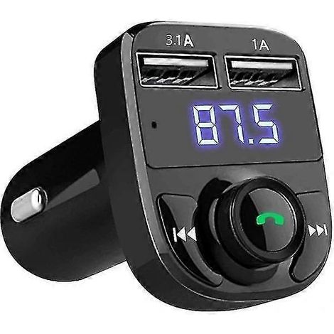 Émetteur FM X8 avec Bluetooth et kit mains libres, noir (1/5)