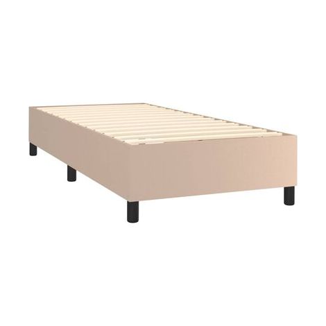 Sommier, matelas et éclairage LED de style Snowco, couleur cappuccino, 90 × 190 cm, éclairage led d’ambiance, pour chambre, décor moderne, facile à assembler (1/5)