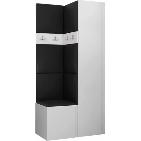 Conjunto para recibidor Pinis XXIV, Cuero ecológico Soft 011, 186x82x46cm, Cuero ecológico, Aglomerado laminado, Colocada, Montada en la pared (1/5)