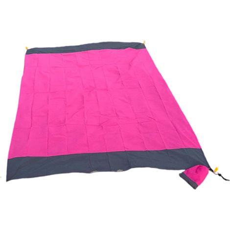 Tapis de Plage 140 x 200cm Anti Sable, Couverture de Plage Large Imperméable Compact Natte de Plage pour Plage, Camping, Picnic, Voyage (Rose) (1/4)