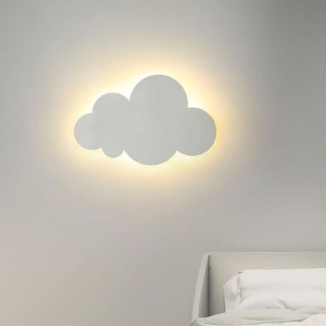 Applique murale intérieure en forme de nuage, applique murale nuage en acrylique blanc, lampe murale LED 18W, applique murale pour enfants, applique murale Art Déco pour salon, chambre, table de cheve (1/3)