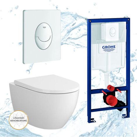 Grohe Rapid SL Vorwandelement Bartolo WC spülrandlos Komplettset Drücker weiß (1/5)