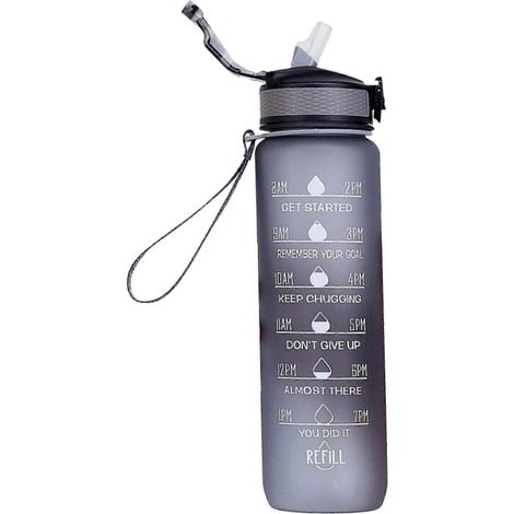 1000 ml Gratis Motivations-Fitnessbecher mit Zeitmarkierung, Farbverlauf, mattierte Outdoor-Wasserflasche-Style 12