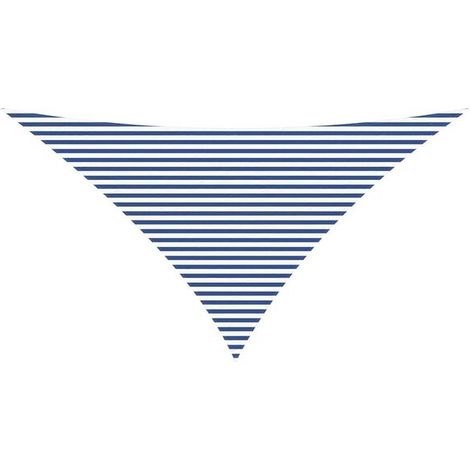 Voile d'ombrage bleue et blanche, 7 x 5 x 5 mètres, 100% polyester Oxford. (1/5)