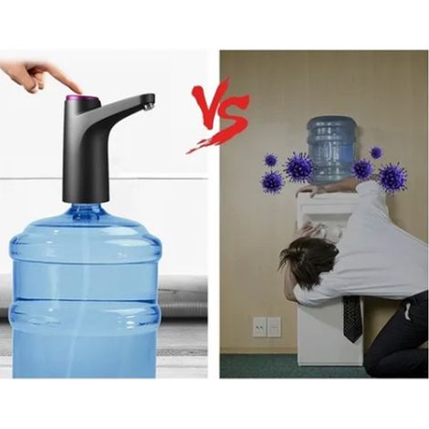 Ortviai Distributeur d’eau électrique USB avec pompe automatique, noir, 13,5 x 15 cm, ABS et acier inoxydable 304 (1/4)