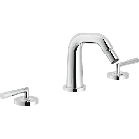 LK00215/2CR RUBINETTO TRADIZIONALE BATTERIA BIDET 3FORI SCARICO AUTOMATICO NOBILI (1/3)