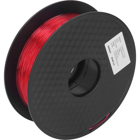 TPU-Filament 1,75 mm, 1 kg Bündel, verstopfungsfrei, flexibel, für FDM-3D-Drucker, Verbrauchsmaterialien, transparent, rot (1/5)