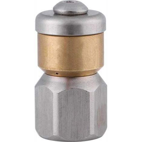 VURAHOME - Buse de Nettoyage Rotative 1/4BSP Pression D'égout Drain de Tuyau De Nettoyage Buse en Acier Inoxydable (1/5)