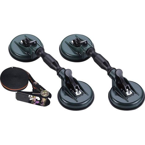 Paire de ventouses ø120mm 120Kg + sangle à cliquet 5M - OC 0600 - CLAS Equipements