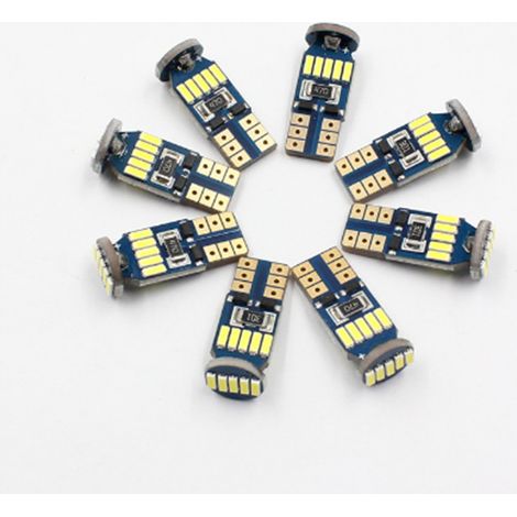 10pcs ampoule LED T10-4014-15 allume l'ampoule LED de voiture 12V2W blanc 6000K pour l'éclairage intérieur, l'éclairage du coffre, l'éclairage de la plaque d'immatriculation, le feu de position DC (1/5)