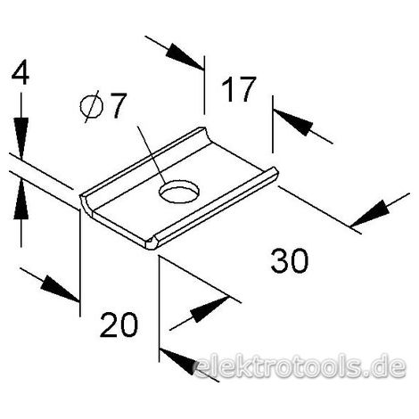 Soporte de montaje Niedax grhlg 6 v galvanizado acero
