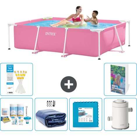 Rechteckiger Frame Pool - 220x150x60 cm - 7-teilig S14