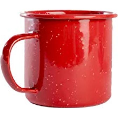 Tasse Émail - 450 ml - Résistante Chaleur et Froid - Pour Café Déjeuner ou Boissons Fraîches - Extérieur et Intérieur - 1 Pièce (1/2)