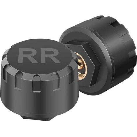(2 pièces) Système de surveillance de la pression des pneus avec capteurs Bluetooth pour voiture et véhicule (2/4 capteurs externes compatibles iOS et Android, application mobile avec télécommande). (1/5)