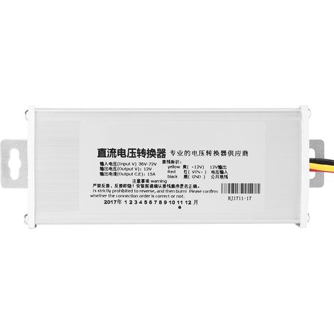 Adaptateur convertisseur CC 36-72 V vers 12 V 15 A 180 W pour batterie de scooter électrique (1/5)