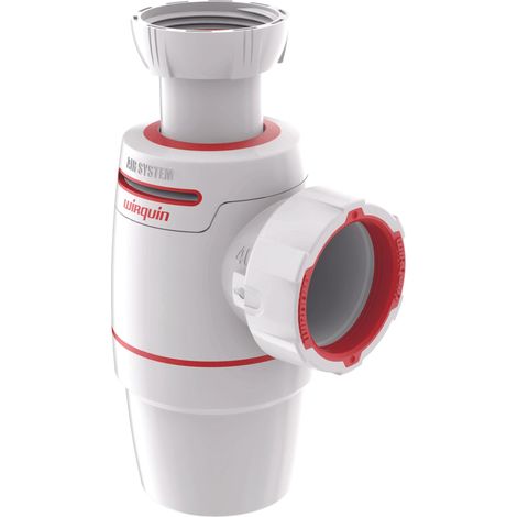 Wirquin – Siphon évier zéro fuite Ø40mm – Technologie bi-injection – Anti-vide intégré – Installation rapide Quick-Safe – Réglable de 145 à 205 mm (1/10)