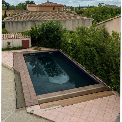 Filet de Protection Piscine 100g/m² Polyéthylène 5 x 9 m Gris (1/5)