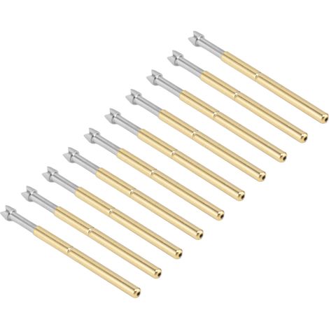 100 broches de test à ressort, de type Q, à 4 broches en laiton/acier inoxydable, facilement remplaçables, broches de test pour circuits imprimés de courant nominal de 5 A. (1/5)