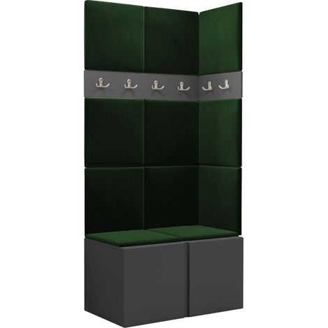 Conjunto para recibidor Pinis I, Manila 35, 186x84x46cm, Aglomerado laminado, Tapiz, Montada en la pared, Colocada (1/5)
