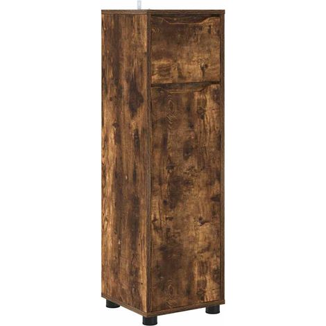 Maison Exclusive - Badezimmerschrank mit Tür Geräucherte Eiche 30