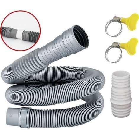 Tuyau d'évacuation d'eau, 1.5M Tuyau de Vidange Universel Flexible d'évacuation Universel Kit de Rallonge de Tuyau, pour Lave-Vaisselle et Machine à Laver (1/5)