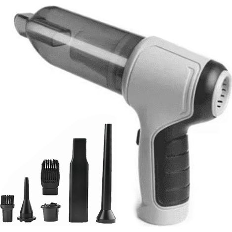 Aspirateur de voiture portable 7,4 V CC 120 W, aspiration puissante et silencieuse, idéal pour les poils d'animaux, la voiture, la maison et le bureau. (1/5)