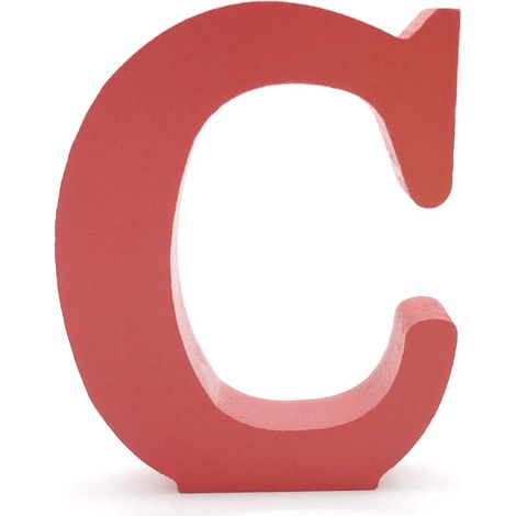 MINKUROW Lettere in Legno (C) Rosse 1 pz 10 cm A-Z Alfabeto Inglese Fai da Te Ornamenti Artigianali per la Decorazione Domestica di Nozze Compleanno Feste Accessori