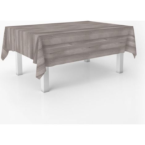 Nappe Toile cirée Lavable rectangulaire 260x140 cm Wood Brun (1/4)