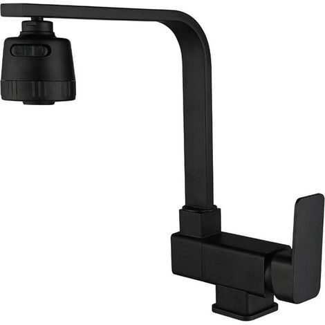 Pull Out Kitchen Faucet, Under Window Mixer Tap, Black, Folding Swivel Spout, Lead-Free Healthy Brass, for Window Sink (A) MUMU (1/4)