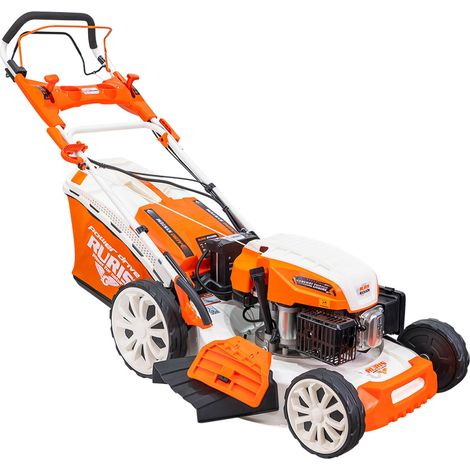 Tondeuse Ă Gazon Thermique 5 en 1 Mulching 5,7 CV 196cc RX500S, Orange (1/5)