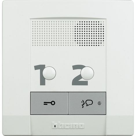 Bticino – Poste intérieur CK2 audio mains-libres – 2 contacts secs pour fonctions supplémentaires – Dimensions 124x128x27mm – Installation facile