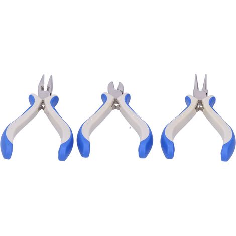 Mini pinces à bijoux bleues, ensemble de 3 pinces pour la création de bijoux DIY (1/5)