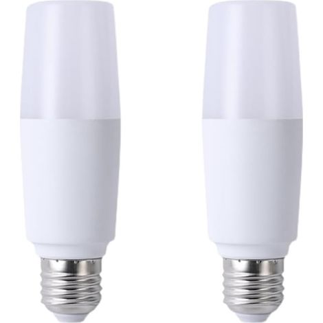 Paquet de 2 Blub de colonne LED en aluminium, E27 super lumineux 40 W, lampe à économie d'énergie haute puissance, équivalent 100 W, blanc chaud 2700 K, non variable, sans scintillement, (1/5)