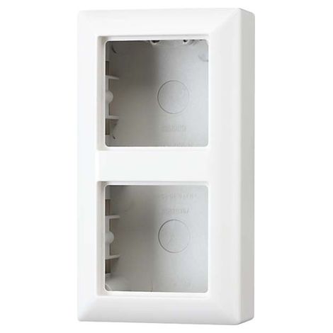 Jung Tapa de superficie 2 vías, AS 500 montaje en superficie, Duroplástico, blanco alpino, montaje vertical y horizontal AS 582 A WW