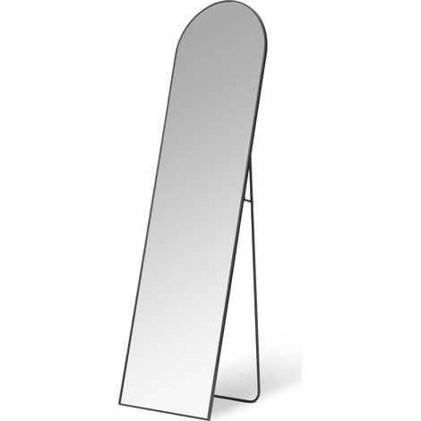 Miroir Arche Pleine Longueur, Fixation Murale/Sol, 149,9cm x 40,6cm x 1,4cm, Noir (1/5)