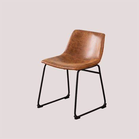 Silla de comedor en polipiel Ody SKLUM       Camel Vintage       (1/5)