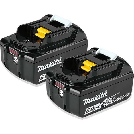 Wiederaufladbare Batterie, hohe Kapazität, verbesserte Sicherheitsmerkmale, 2PCS Makita 6Ah (1/2)