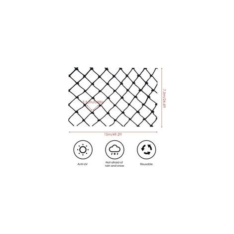 Filet Anti Oiseaux 7.5 x 15 m, Filet Protection Oiseaux, Jardin Filet Arbre Fruitier avec 10 Pcs Piquets de Jardin et 30 Pcs Attaches de Cable pour Plante, Arbre, Fruit, Légume, étang - Noir