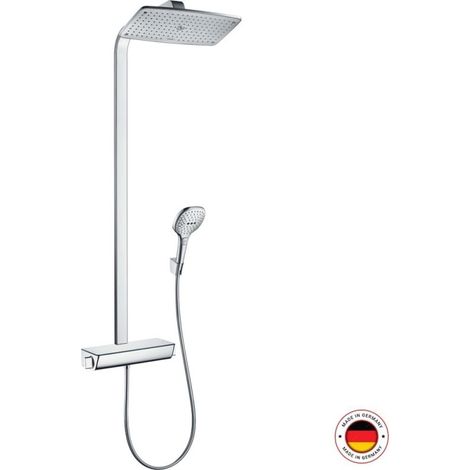 Hansgrohe Raindance Select E - Conjunto de ducha Showerpipe 360 con termostato, EcoSmart 9 l/min, cromo 27286000 (1/2)