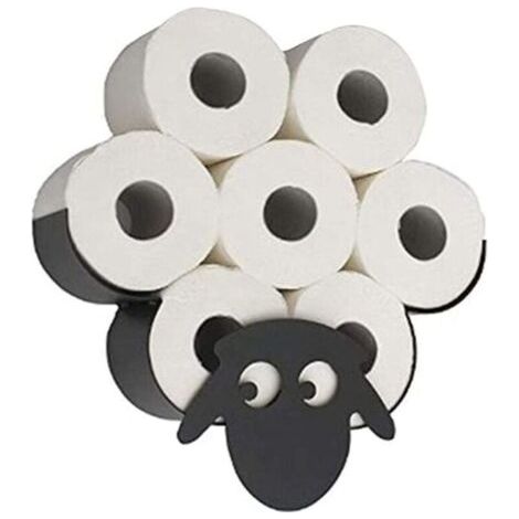 Porte-Papier Hygienique Modele Mouton Agreable, Boite De Rangement Pour Serviettes En Papier, 7 Rouleaux Muraux, Porte-Serviettes En Papier Mural Sur Les Murs De La Cuisine Et De La Salle De Bai