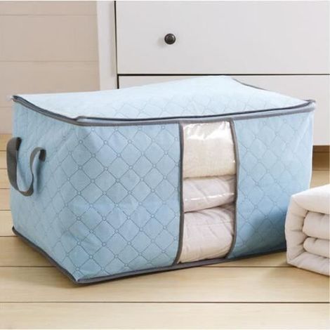Aufbewahrungstasche für Decken und Kleidung, transparente Aufbewahrungsbox, Tasche für Bettdecken (1/4)