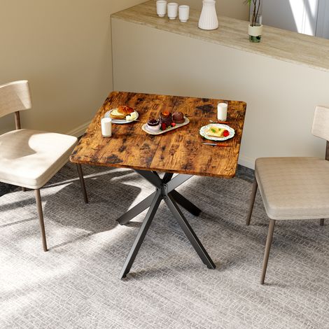 Mesa comedor cuadrada industrial 80x80 cm OKMYHOME (1/5)